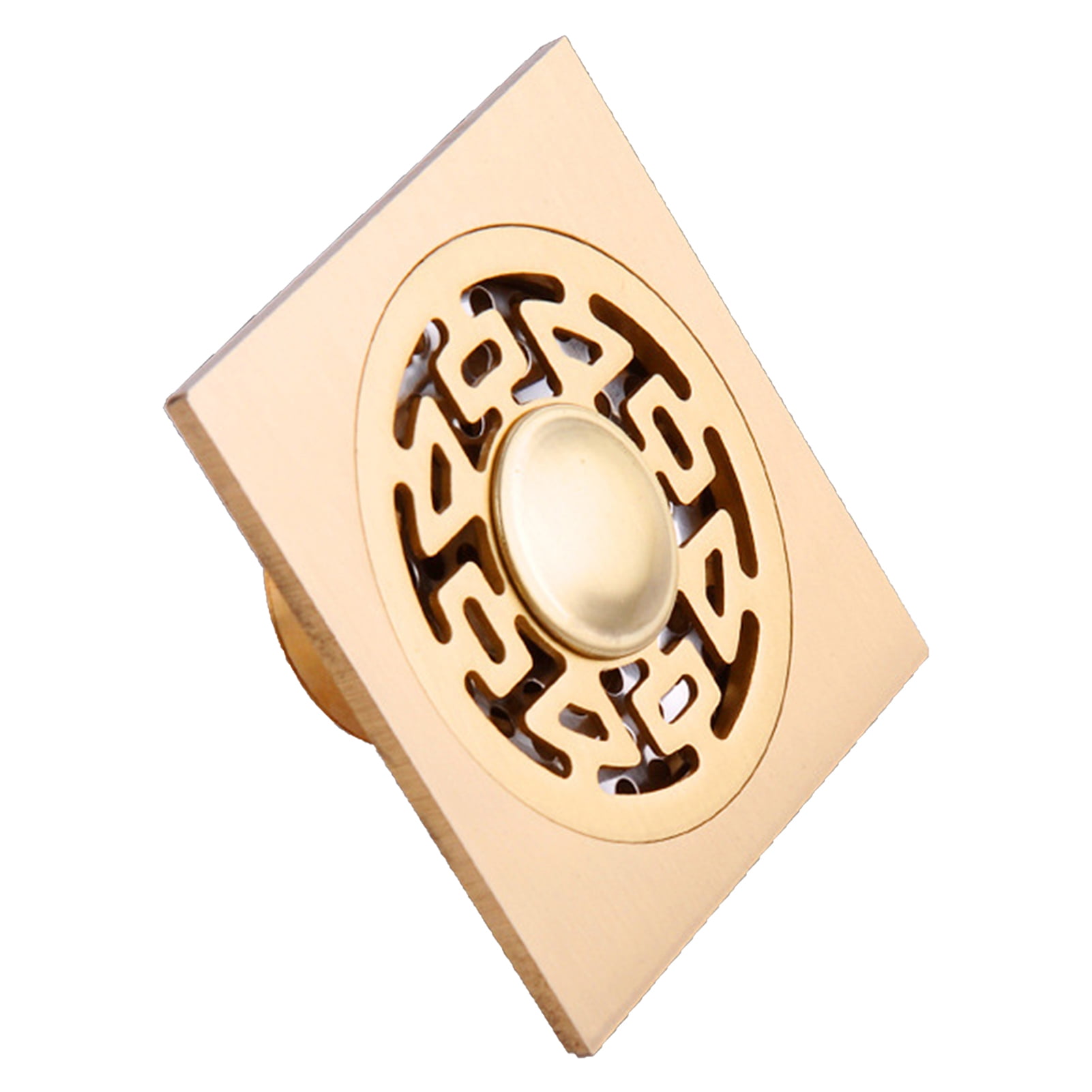 VEAREAR Floor Drain Large Drainage Area Polished Deodorize Pure Copper