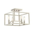 thumbnail image 1 of 4-Light Semi-Flush Light Fixture in Satin Platinum Finish, 1 of 6