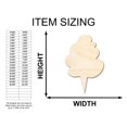 thumbnail image 2 of Unfinished Wood Cotton Candy Shape - Craft - up to 46" 14" / 1/4", 2 of 5