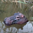 thumbnail image 6 of Pond Floating Hippopotamus Head Garden Animal Figurine Ornament Garden Statue, 6 of 6