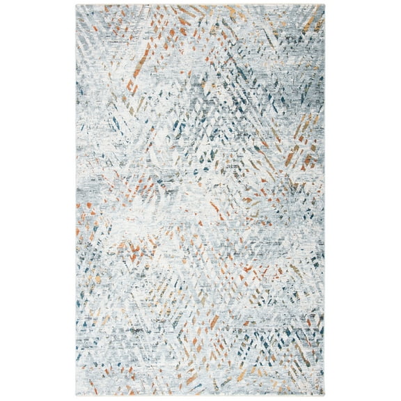 SAFAVIEH Winston Bryanne Abstract Polyester Area Rug, Beige/Grey, 2'6" x 4'