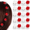 thumbnail image 1 of KAKOWELY 20 pinzas para el pelo con forma de rosa, pequeñas horquillas para el pelo para mujeres y niñas, accesorios para el cabello, 1 of 4