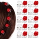 thumbnail image 1 of KAKOWELY 20 pinzas para el pelo con forma de rosa, pequeñas horquillas para el pelo para mujeres y niñas, accesorios para el cabello, 1 of 4
