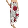 thumbnail image 3 of Kdxio Women's Comfy Stretch Leaves And AnemonePrint Drawstring Pajama Pants-Medium, 3 of 9
