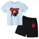 thumbnail image 3 of Conjunto de camiseta y pantalones cortos para niño y niña, de Marvel Avengers, Spider Man, Iron Man, divertido conjunto de 2 piezas de manga corta de verano para bebé y niño, 3 of 5