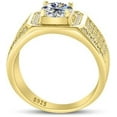 thumbnail image 3 of Gold 1CT Moissanite Rings for Men Diamond Wedding Bands 18K 925 Sterling Silver Moissanite Ring Moissanite Engagement Rings Mens Diamond Rings Gold Diamond Promise Ring for Him, 3 of 6