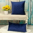 thumbnail image 2 of Parkland Collection Bazyli Transitional Quilted Blue Throw Pillow, 2 of 8