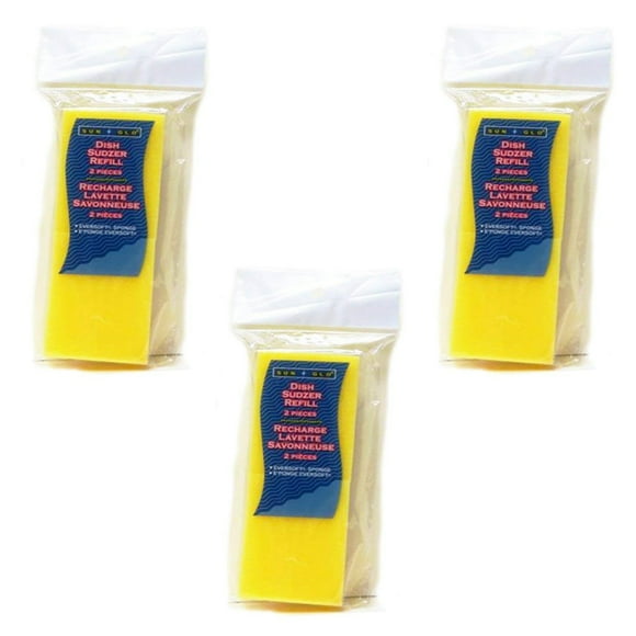 Sun-Glo 2 Pieces Dish Sudzer Refill (Pack of 3)