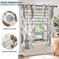 thumbnail image 5 of Squirrels Leaves Flowers Blackout Curtains Thermal Insulation 63 inch Grommet for Bedroom Living Room Bathroom Kitchen Windows 2 Pack, 5 of 6