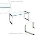 thumbnail image 2 of Gyna Large Coffee Table – Elegant Glass Top with Shiny Chrome Legs, Modern Design, 2 of 4