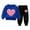 Blue, variant on Toddler Baby Boys Girls Clothes Outfits 2Pcs Sweatsuits Valentines Long Sleeve Sweatshirt Pants Sets Fall Winter Kids Clothing Sets
