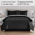 thumbnail image 4 of Mainstays Reversible 11-Piece Bed-in-a-Bag Comforter Set with Sheets, Black Velvet, Queen, 4 of 14