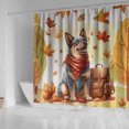 thumbnail image 4 of Welcome Fall Australian Cattle Dog Enjoys School Time Autumn Fall Leaves Shower Curtain Heeler Lover Gifts Waterproof Bathroom Bathtub Curtain - 02013, 4 of 5