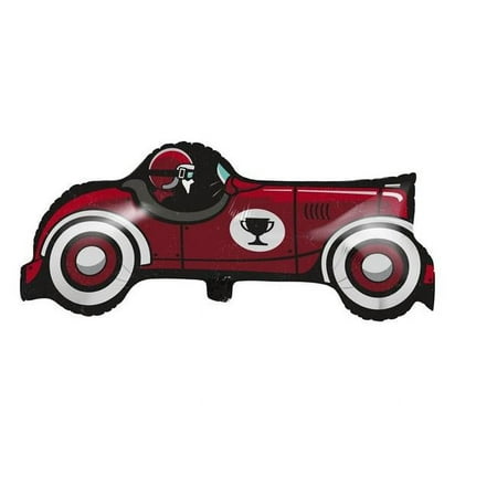 Creative Converting 345977 33.75 x 16 in. Vintage Race Car Shaped Mylar Balloons - 10 Count
