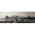 thumbnail image 2 of Sohm, Joseph 14x7 White Modern Wood Framed Museum Art Print Titled - Brooklyn Bridge and Manhattan at Sunrise, 2 of 4