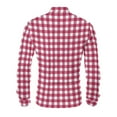thumbnail image 5 of Wdfiry Long Sleeve Shirts for Men Plaid Button Turn-down Collar Tops Plus Size Lightweight Business Work Shirts, 5 of 5