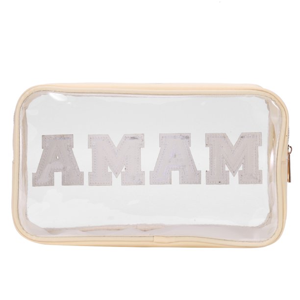 Bolsa de maquillaje de belleza bordada organizador cosmético transparente grande de PVC para mujeres y niñas JShteea Para Estrenar