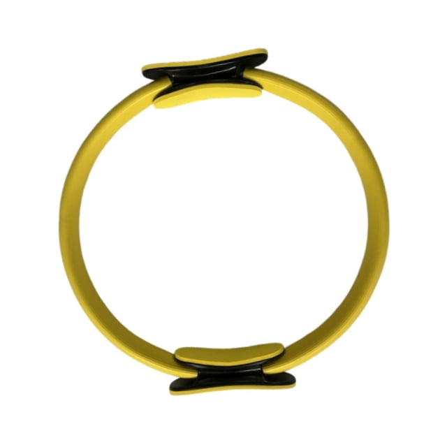 Anillo de Pilates con Asas Anillo de Yoga Portátil Flexible Tonificación de Muslos Internos, Brazos, Amarillo