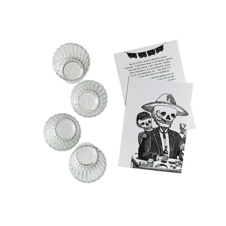 

Vaso Veladora Mezcal or Tequila Shot Glasses from Mexico (Pack of 4)