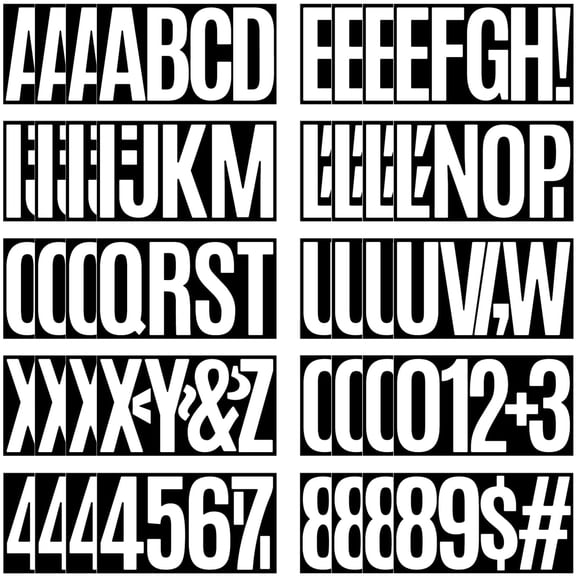 159 Pcs Waterproof 6" Large Vinyl Alphabet & Number Stickers - Self-Adhesive for Mailboxes, Windows, Doors, Signs, Vehicles, and More (White, 6 Inch)