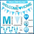 thumbnail image 5 of Welcome Home Decorations, Welcome Home Banners Balloons Set, Blue Welcome Home Balloon, Blue Welcome Home Banner, Pennant Flag Bunting, Polka Dots Banner for Home Family Baby Showers Ramadan Party, 5 of 8