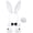 White, variant on Vjnyvs 5-Piece Bunny Ears Headband Set,Bow Tie Collar, Cuffs & Tail Kit, White, 1 Set