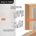 thumbnail image 3 of Flush Mount Bracket, Interlocking Photo Frame Hook 56 x 36mm Heavy Duty Picture Hangers, Interlock Bracket Furniture Connector, Sectional Couch Connec, 3 of 5