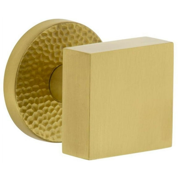 Viaggio Clomhmqad_Prv_238 Circolo Hammered Solid Brass Privacy Door Knob Set - Brass