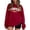 Red, variant on Womens Sweatshirt Crew Neck Vintage Halloween Pumpkin Season Letter Graphic Long Sleeve Oversized Streetwear Holiday Loose Pullover Tops Beige L