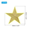thumbnail image 2 of 5 Parches de estrella para planchar, parches bordados para coser, adornos para ropa y chaquetas, dorado 10 piezas, 2 of 7