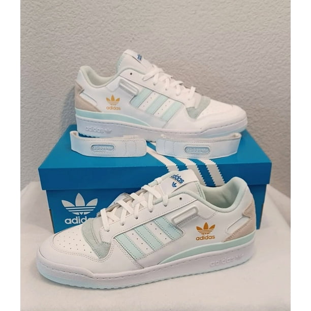 New Men's Adi-das Originals Forum Low Shoes “White/Almost Blue” Size 11 (GW4369)