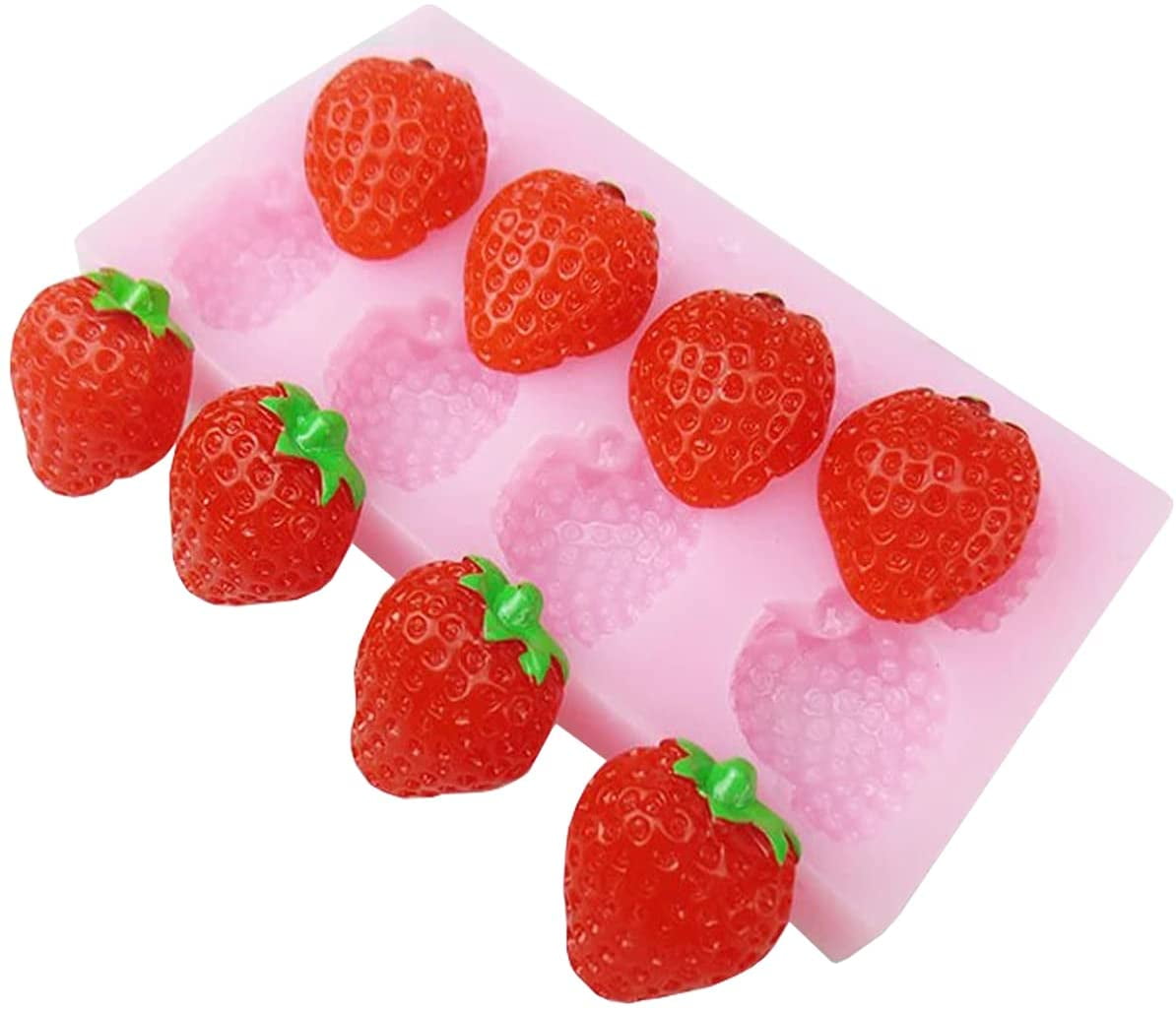 1pc Strawberry Silicone Mold For Fondant Cake, Chocolate, Jelly, Candle,  Soap, Clay, Resin And Gypsum Mold Making