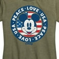 thumbnail image 2 of Disney - Americana - Mickey Peace Love Usa - Women's Short Sleeve Graphic T-Shirt, 2 of 5