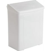 Safe-Use Plastic Sanitary Napkin Receptacle - Wall Mountable - 10.6" Height x 9" Width x 4.6" Depth - Plastic - White - 1 Each | Bundle of 5 Each