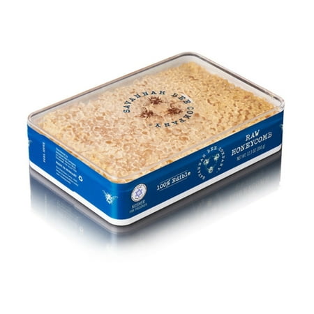 Savannah Bee Company Pure Raw Acacia Honeycomb - All Natural  Edible and Unfiltered Honeycomb - Mini 5.6 Ounce