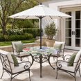 thumbnail image 4 of Hydrangea Flowers Round Outdoor Tablecloth with Umbrella Hole Zipper, Spring Floral Botanical Blossom Elastic Fitted Table Cover, Waterproof Table Cloth for Patio Picnic Party Fits 45"-54", 4 of 9