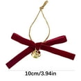 thumbnail image 3 of JeashCHAT 12 Pcs Christmas Velvet Bow Ornaments with Bell Pendant, Mini Twist Tie Bows for Gift Wrapping, Christmas Tree Wreath Garland Hanging Decorations, 3 of 9