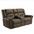 thumbnail image 4 of Lexicon Creighton Microfiber 2-Piece Manual Reclining Sofa Set in Brown, 4 of 15