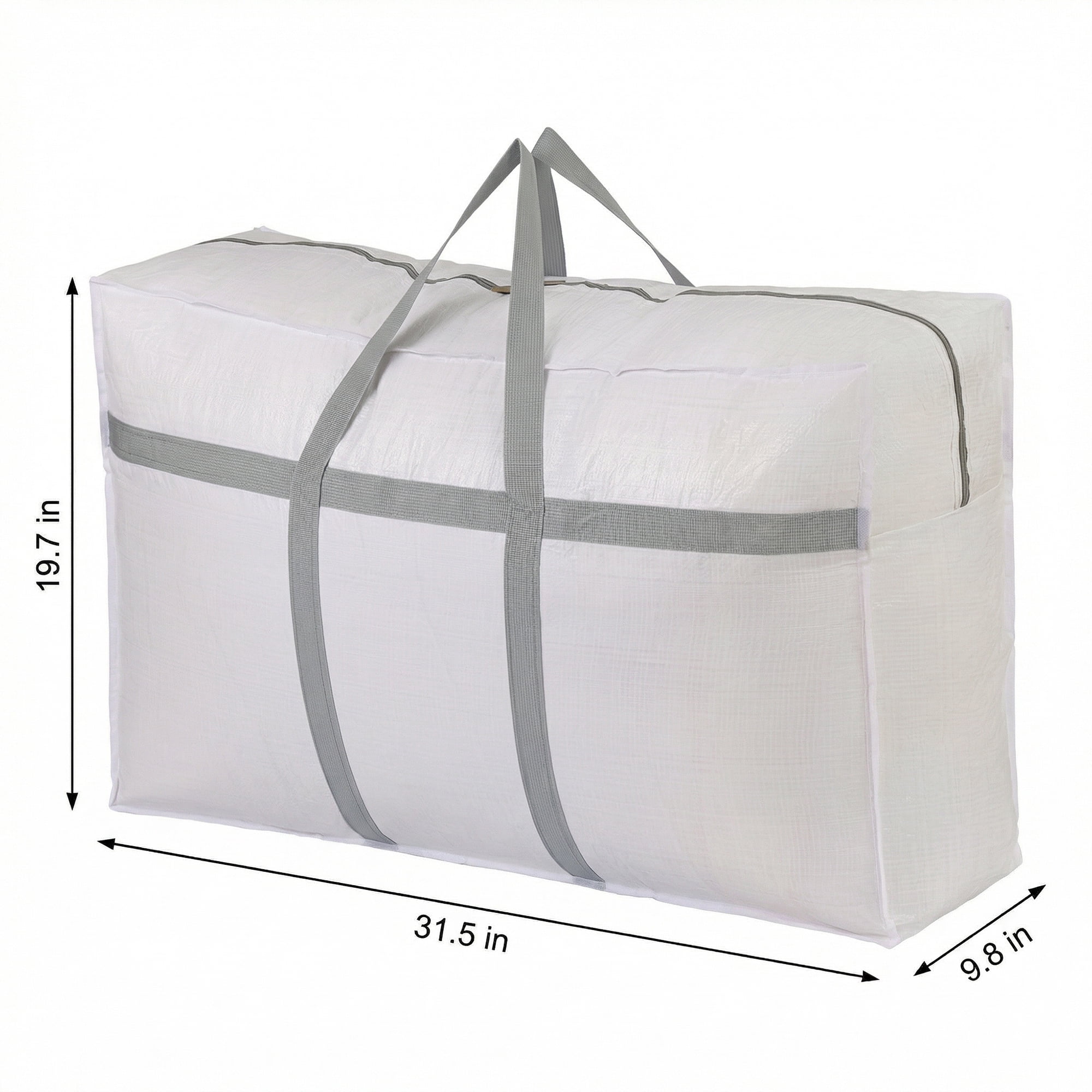 Unique Bargains Clothes Storage Bags for Organizing Clothing White 31.5"x9.8"x19.7"