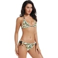 thumbnail image 2 of Tiger Zebra Chimpanzees Women Two Piece Swimsuit Sexy Swimwear Halter String Triangle Bikini Sets, Small, 2 of 6