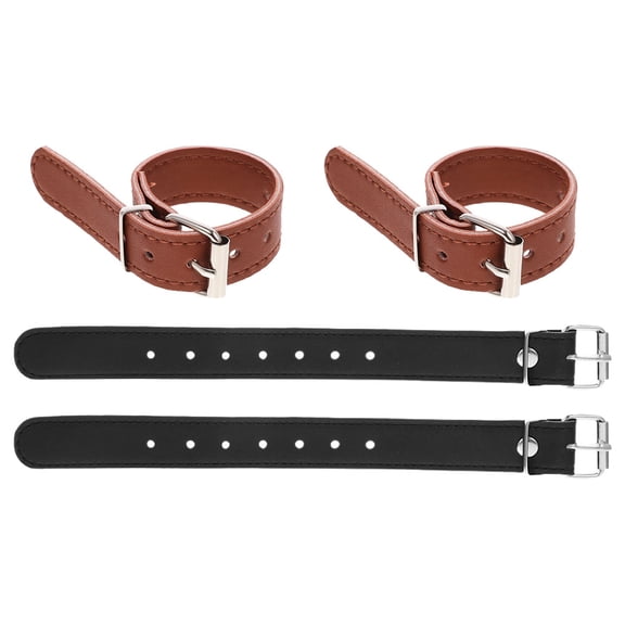 LEORX 4Pcs Adjustable Bike Basket Straps with PU Buckle for Bicycle Handlebar Attachment