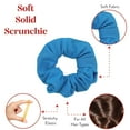thumbnail image 4 of Motique Accessories Set of 2 Solid Hair Scrunchies for Adult Women (Blue) Scrunchy Hair Ties, 4 of 6