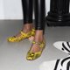 thumbnail image 5 of Sandalias de verano para mujer de tacón bajo de cuero con patrón de serpiente artificial a la moda Wmkox8yii shkj742, 5 of 9