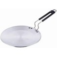 thumbnail image 1 of Stainless Steel Induction and Gas Burner Compatible Tawa (Approx. 25 cm), Circuler Griddle, Flat Pan/Dosa Pan/Roti Pan, Pack of 1, 1 of 3