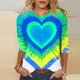 thumbnail image 1 of Xuyuer Valentine's Day 3/4 Sleeve Tee - Ladies' 3/4 Sleeve Printed T-Shirt for Romantic Date Nights, Love-Themed Photo Shoots, Unique Heart Pattern Statement Wear & Couples' Matching Style, 1 of 6
