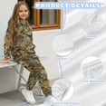 thumbnail image 6 of Uorisanigo Oversized Pullover Hoodie & Jogger Pants Outfit Set for Boys Girls, Kids Youth Camo Forest Hunting Activewear Set Fall Winter Clothing Lounge Matching Sets, 6 of 7