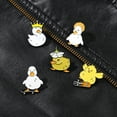 thumbnail image 4 of Opvise Cartoon Brooch Cute White/Yellow Duck Brooch Alloy Pins Elegant Costume Accessories Funny Animal Enamel Brooch Pin Bag Lapel Badge Jewelry Gift, 4 of 7