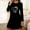 Black1#, variant on Sleep Shirts for Women Soft Short Sleeve Night Shirts for Women Sleepwear Loose Fit Print Sleep Shirt Casual Short Sleeve Crew Neck Sundress