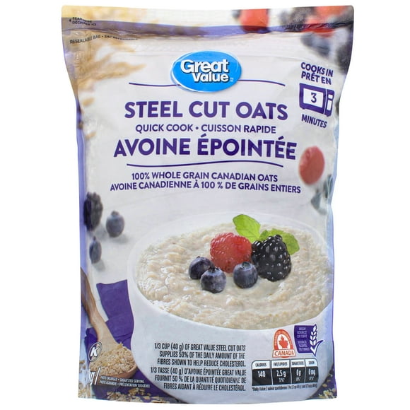 Great Value Quick Cook Steel Cut Oats, Great Value Quick Cook Steel Cut Oats 1 kg