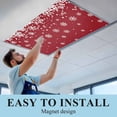 thumbnail image 5 of 4 Pack Merry Christmas Fluorescent Light Covers for Ceiling Lights Snowflakes Polka Dots Red Texture Magnetic Ceiling Light Covers Overhead Light Filters for Office Classroom Home, 5 of 9